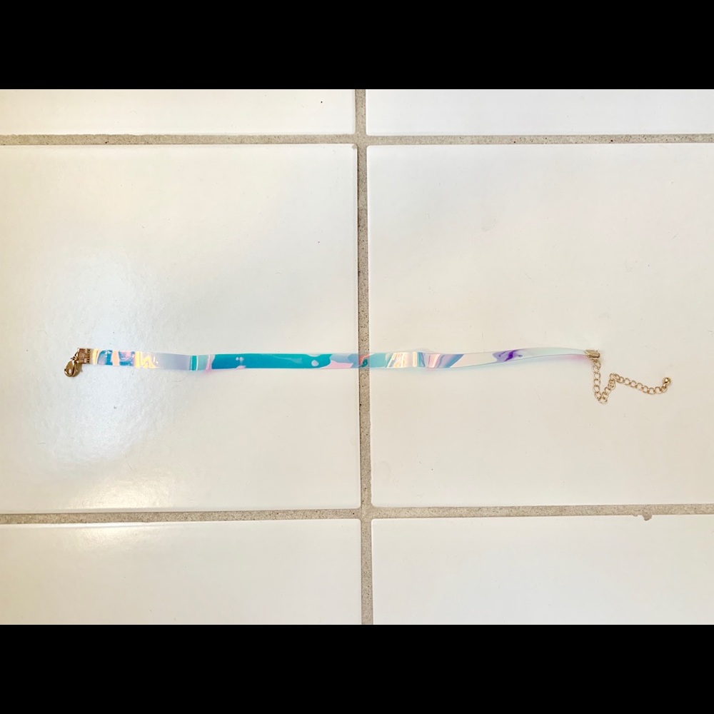 H&M Holographic Choker Necklace